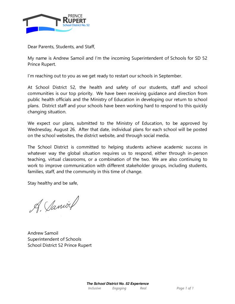 Superintendents Update Sd52 Website